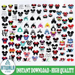 disney svg bundle, mickey svg, minnie svg, disney svg, disney monogram frames svg
