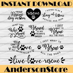 rescue dog - dog svg and cut files for crafters svg bundle valentines day files bundle cut files silhouette cricut svg