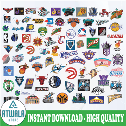nba logo bundle svg, nba svg, basketball svg, png, svg, jpg, eps, dxf, digital download