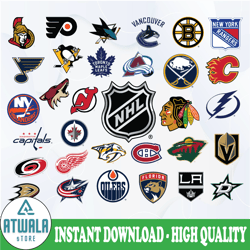 nhl logo svg bundle hockey league logo nhl logo vector printable cut files clipart digital download