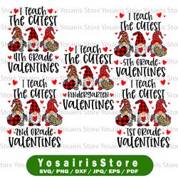 i teach the cutest 2nd grade valentines png, gnome valentine png, teacher valentines png, gift for teacher