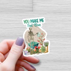 floating astronaut holding balloon waterproof glossy sticker, space vinyl sticker, cute astronaut sticker