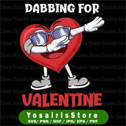 Dabbing For Valentine Heart SVG, Dabbing Heart Png, Dabbing For Valentine SVG, Valentine SVG, SVG, PNG, Heart PNG,