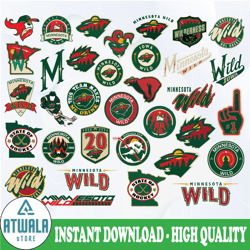 minnesota wild bundle svg, minnesota svg, wild svg,  nhl svg, nhl svg, hockey cricut, hockey svg, cut file, png