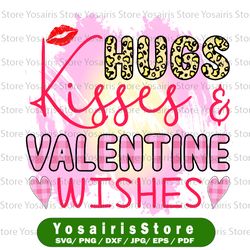 hugs kisses valentine wishes png, png, sublimation, kisses png, hug valentine's day