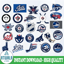 winnipeg jets bundle svg, dxf,png,eps, nhl svg, nhl svg, hockey cricut, hockey svg, cut file