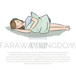 let sleep face girl health care medicine vector illustration
