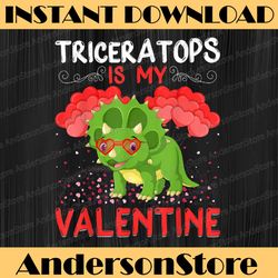 triceratops is my valentine png, funny triceratops valentine day png, triceratops dinosaur love valentines png clipart