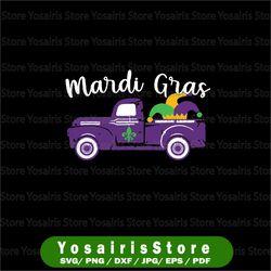 mardi gras truck svg png, funny mardi gras 2022 svg, mardi gras truck with mask fleur de lis, mardi gras svg