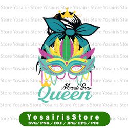 mardi gras queen carnival svg, mask messy bun svg, mardi gras queen svg, fat tuesday carnival svg