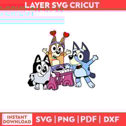 bluey friend piano svg, bluey birthday svg, png, pdf, dxf digital file.