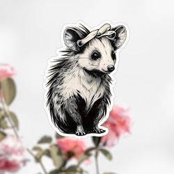 cute little possum sticker, possum decal