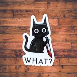 what evil cat sticker, kitty cat decal