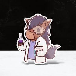 chibi chemical engineering sticker | cpp | cal poly pomona | vinyl | waterproof | laptops, hydroflasks