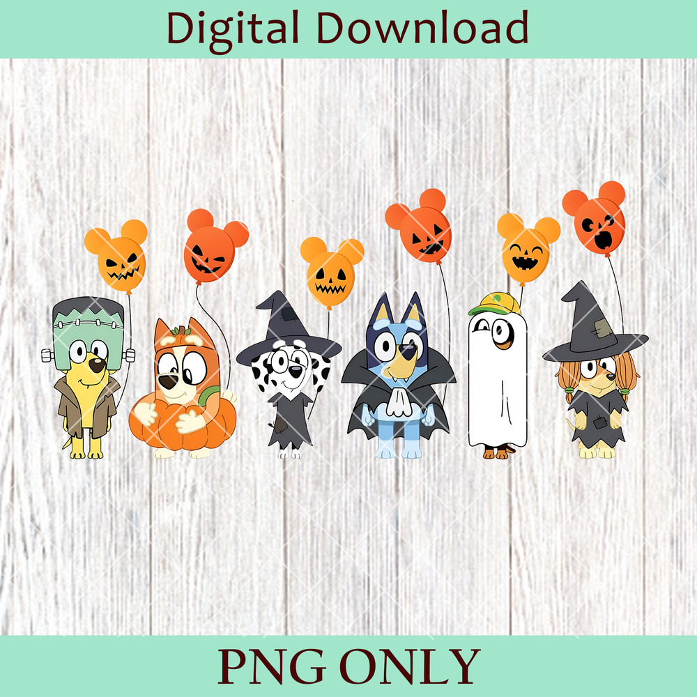 Halloween Blue Dog Family Trick Or Treat PNG Happy Halloween PNG Family Matching PNG Lover PNG Dog Lover Spooky PNG 0