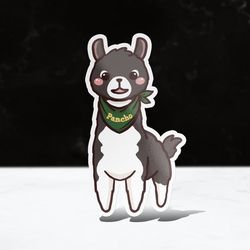 pancho the llama sticker | vinyl | vinyl | waterproof | laptops, hydroflasks