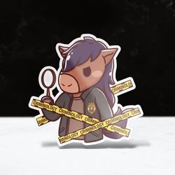 chibi criminology sticker | cpp | cal poly pomona | vinyl | waterproof | laptops, hydroflasks