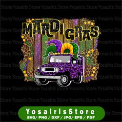 mardi gras truck png sublimation design, fleur de lis mardi gras png, mardi gras hat png, truck with pink hearts png dig
