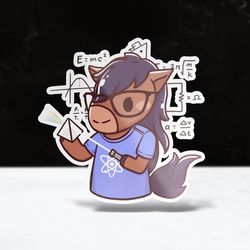 chibi physics sticker | cpp | cal poly pomona | vinyl | waterproof | laptops, hydroflasks