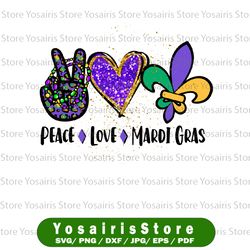 peace love mardi gras, sublimation, instant download, png