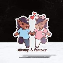 billy & bella (always and forever) sticker | vinyl | waterproof | laptops, hydroflasks