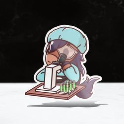 chibi biotech sticker | cpp | cal poly pomona | vinyl | waterproof | laptops, hydroflasks