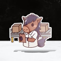 chibi industrial engineering sticker | cpp | cal poly pomona | vinyl | waterproof | laptops, hydroflasks