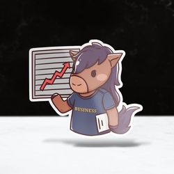 chibi business sticker | cpp | cal poly pomona | vinyl | waterproof | laptops, hydroflasks