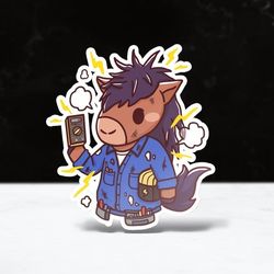 chibi electrical engineering sticker | cpp | cal poly pomona | vinyl | waterproof | laptops, hydroflasks