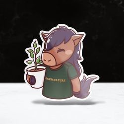 chibi agriculture sticker | cpp | cal poly pomona | vinyl | waterproof | laptops, hydroflasks
