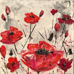 poppies   oil on canvas