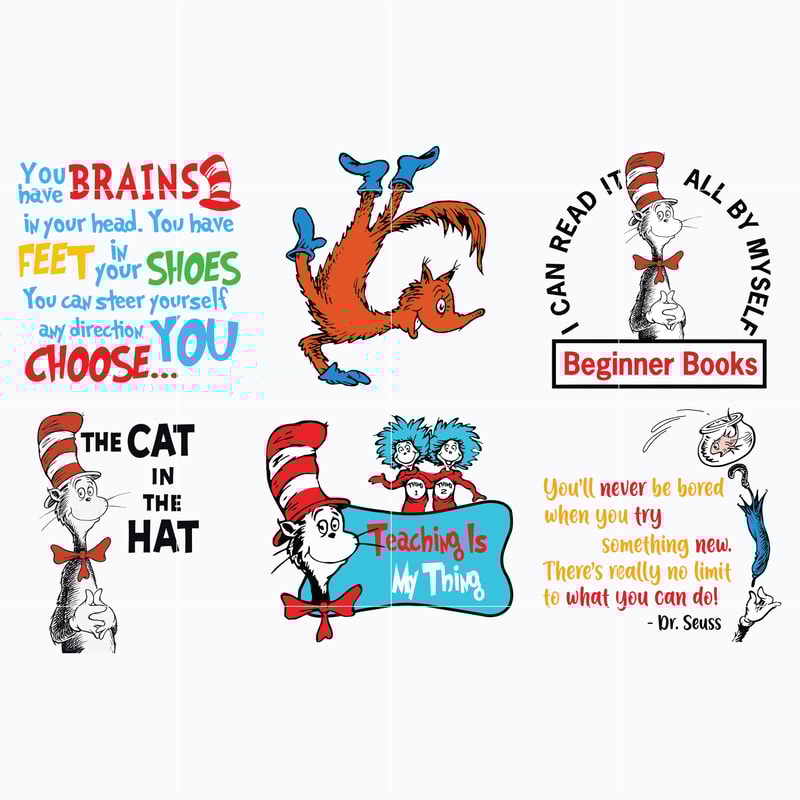 Dr Seuss Svg Bundle, Funny Dr Seuss Quote Svg, Dr Seuss Svg, Thing Svg, Cute Cat Svg, Teacher Svg, Svg File For Cricut DR105.jpg