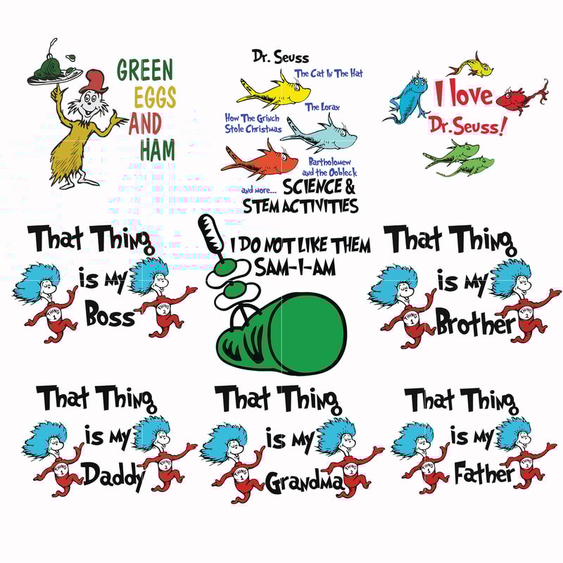 Dr Seuss Svg Bundle, Funny Dr Seuss Quote Svg, Dr Seuss Svg, Thing Svg, Cute Cat Svg, Teacher Svg, Svg File For Cricut DR112.jpg