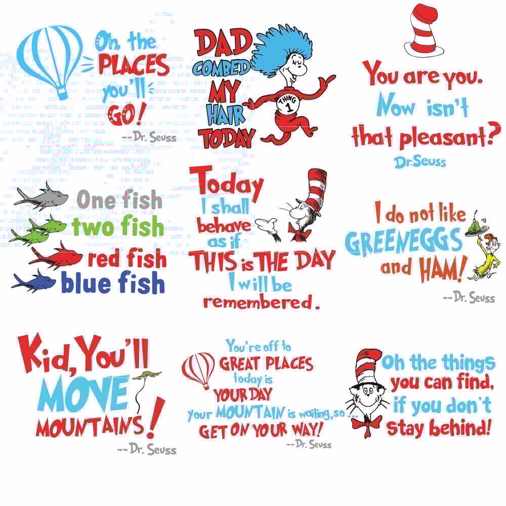 Dr Seuss Svg Bundle, Funny Dr Seuss Quote Svg, Dr Seuss Svg, Thing Svg, Cute Cat Svg, Teacher Svg, Svg File For Cricut DR117.jpg