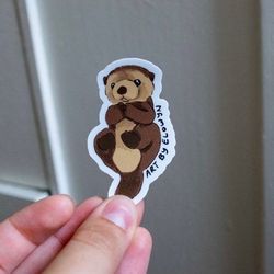 otter sticker | otter sticker | sustainable clothing sticker | waterproof sticker