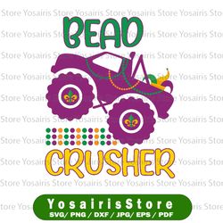 mardi gras monster truck svg, mardi gras boy svg, beads crusher svg, digital cut files