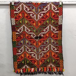 Sumak Kilim, Handmade Rug, Vintage Rug, Turkish Rug, Oushak Rug, Area Rug, Wall Decor Rug, 2.7 X 3.5 Feet, Vt- 1998