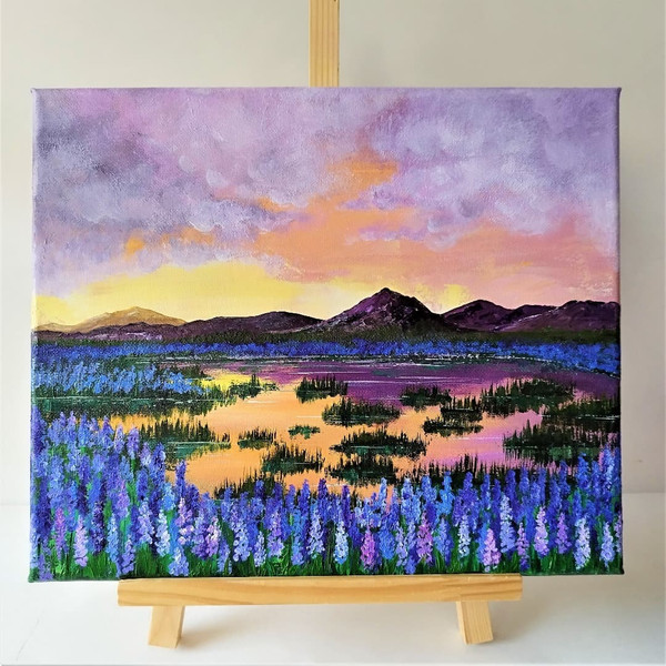 Wildflowers-acrylic-painting-sunset-on-canvas-landscape-art-impasto.jpg