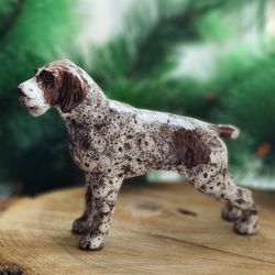 german wirehaired pointer figurine ceramics handmade, statuette gwp russianartdogs