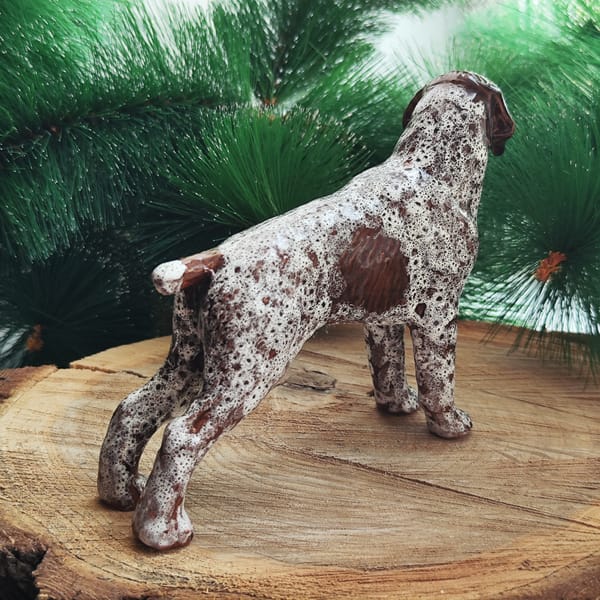 Pointer Figure German Wirehaired Pointer figurine ceramic handmade, statue - Inspire ...