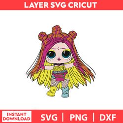 LOL Doll Hairgoal Surprise Doll  Of The LOL Svg, Png, Dxf Digital File.