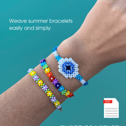 digital beading guide. pdf file. schemes for weaving a chamomile bracelet. create jewelry from beads. diy bead bracelet