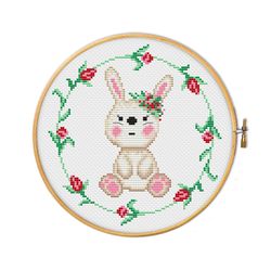 Cute bunny - cross stitch pattern