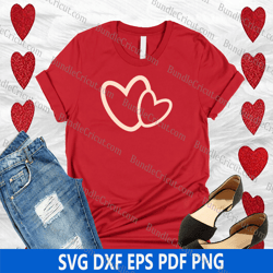 valentine heart svg, valentine double heart svg, linked hearts svg, hearts svg, heart svg, wedding hearts svg,