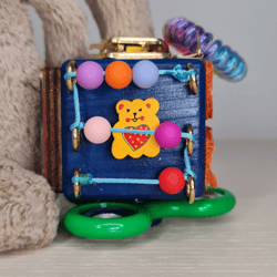 Busy cube, Toy for toddler, Busy Cube according to the Montessori method 1 Sensory cube, Busycube, wooden toy