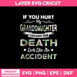 if you hurt my granddaughter i can make your death look like an accident svg, dad svg, mom svg