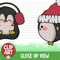Christmas Cute Penguin Clipart Banner03.png