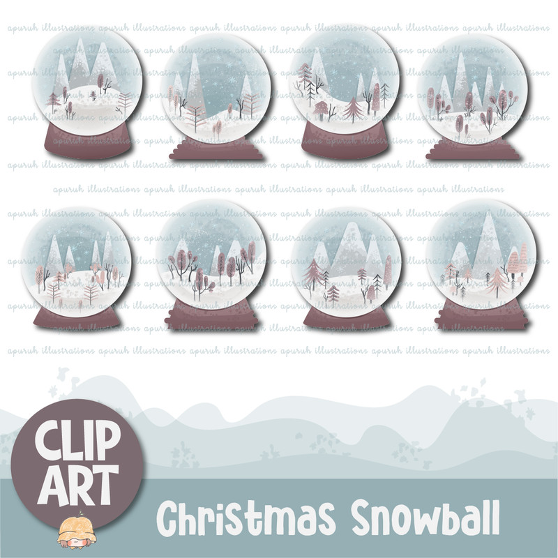 Christmas Winter Snowball Clipart Banner01.png