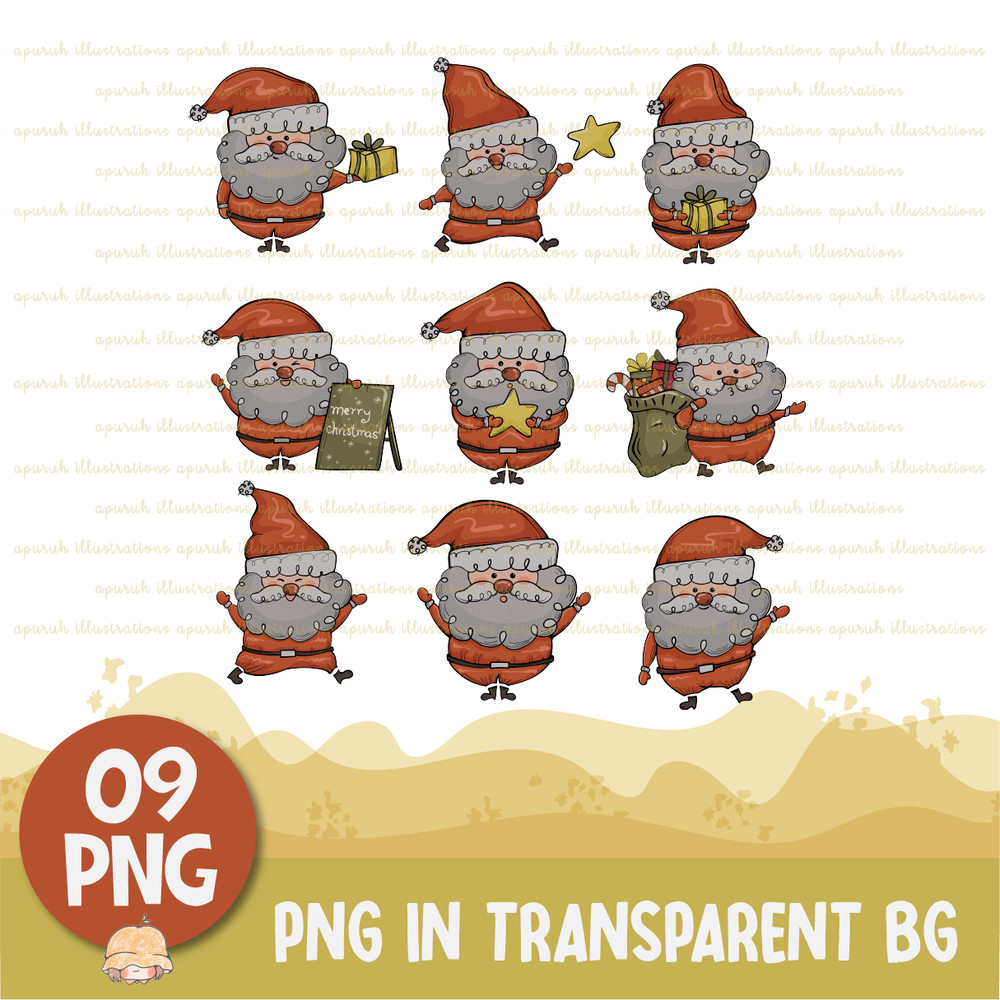 Christmas Santa Claus Clipart Banner02.png
