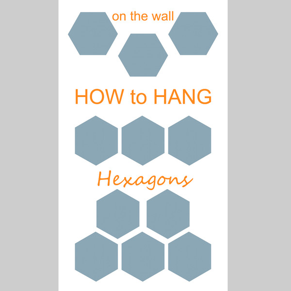 how- hang-gallery-wall-hexagons-paintings